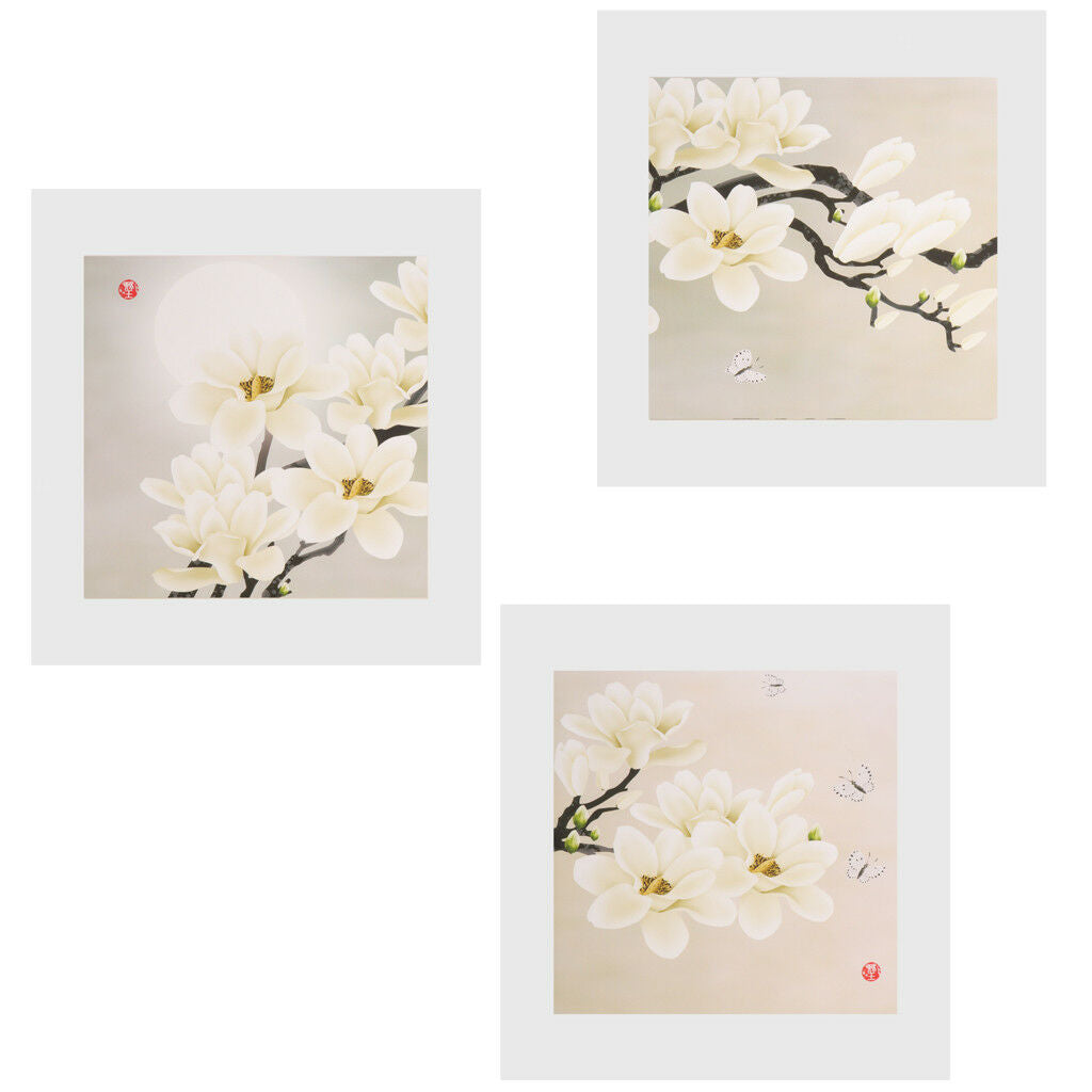 3 Panels DIY Canvas Decorative Wall Paintings Orchid Print Picture Set 30cm