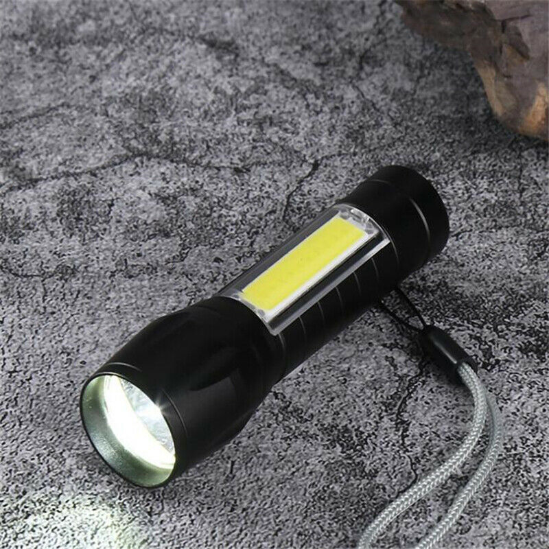 T6 COB Zoomable Torch Light Lamp with 50000LM LED Flashlight USB Rechargeable
