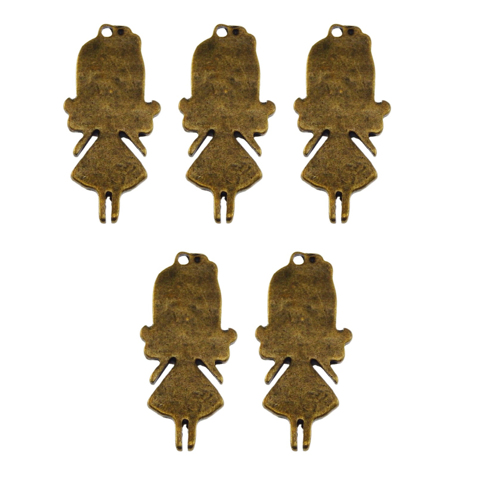 30pcs/lot Retro Bronze Plated Alloy Beauty Girl Shaped Jewelry Charms Pendants