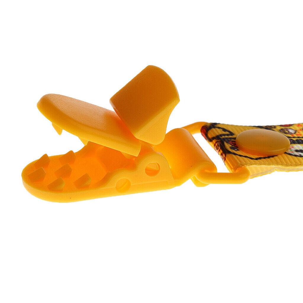 Baby Dummy Pacifier Soother Nipple Leash Strap Chain Clip Holder Yellow Duck