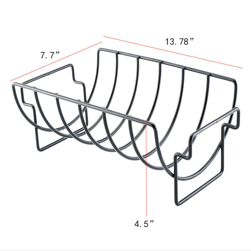 Non-Stick Rib Shelf Stand Barbecue Rib and  Stainless Steel Grilling basketBDAU