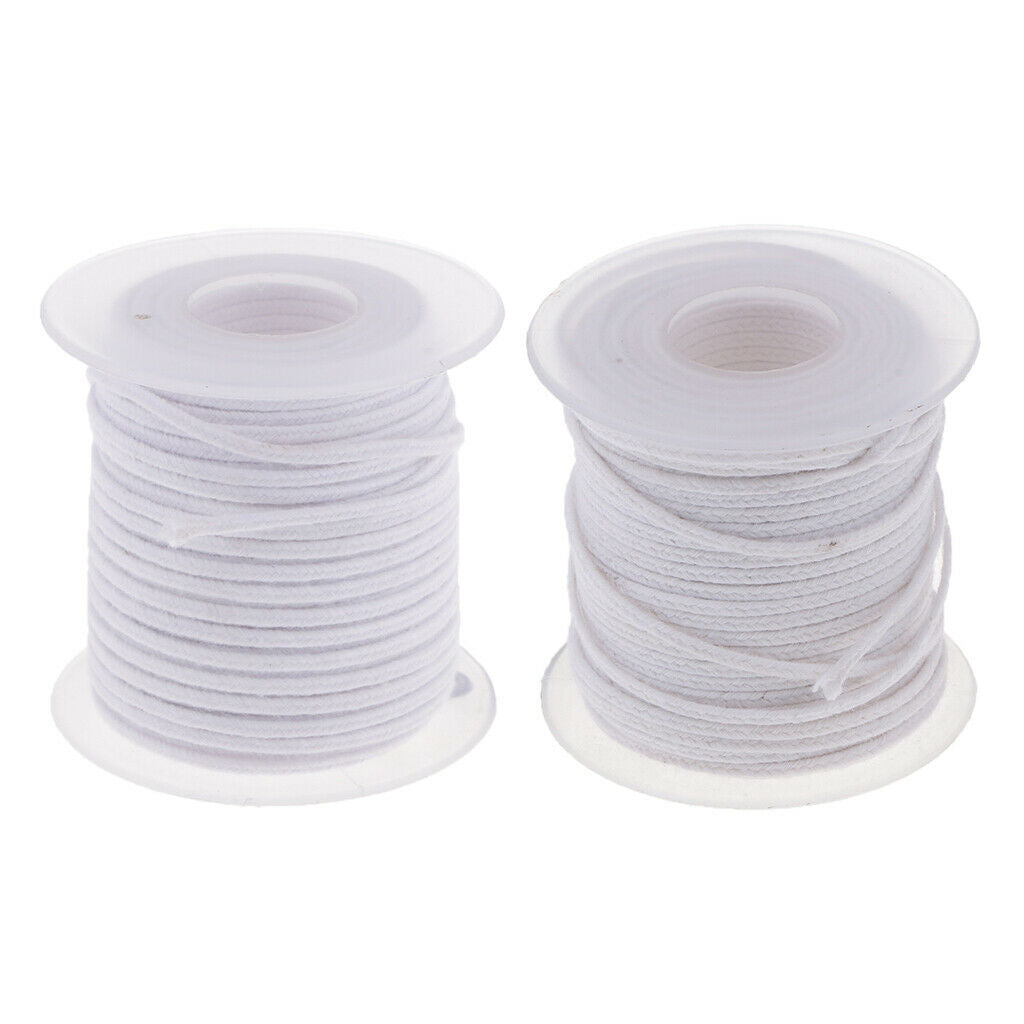 2 Spool of 30 Meter Cotton Plait Candle Wick for Production of