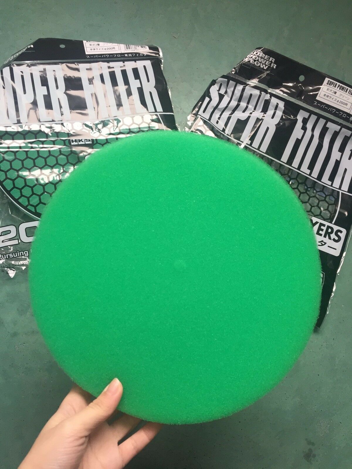 2pcs Replacement Green Sponge For Air Filter Flow Cleaner Universal