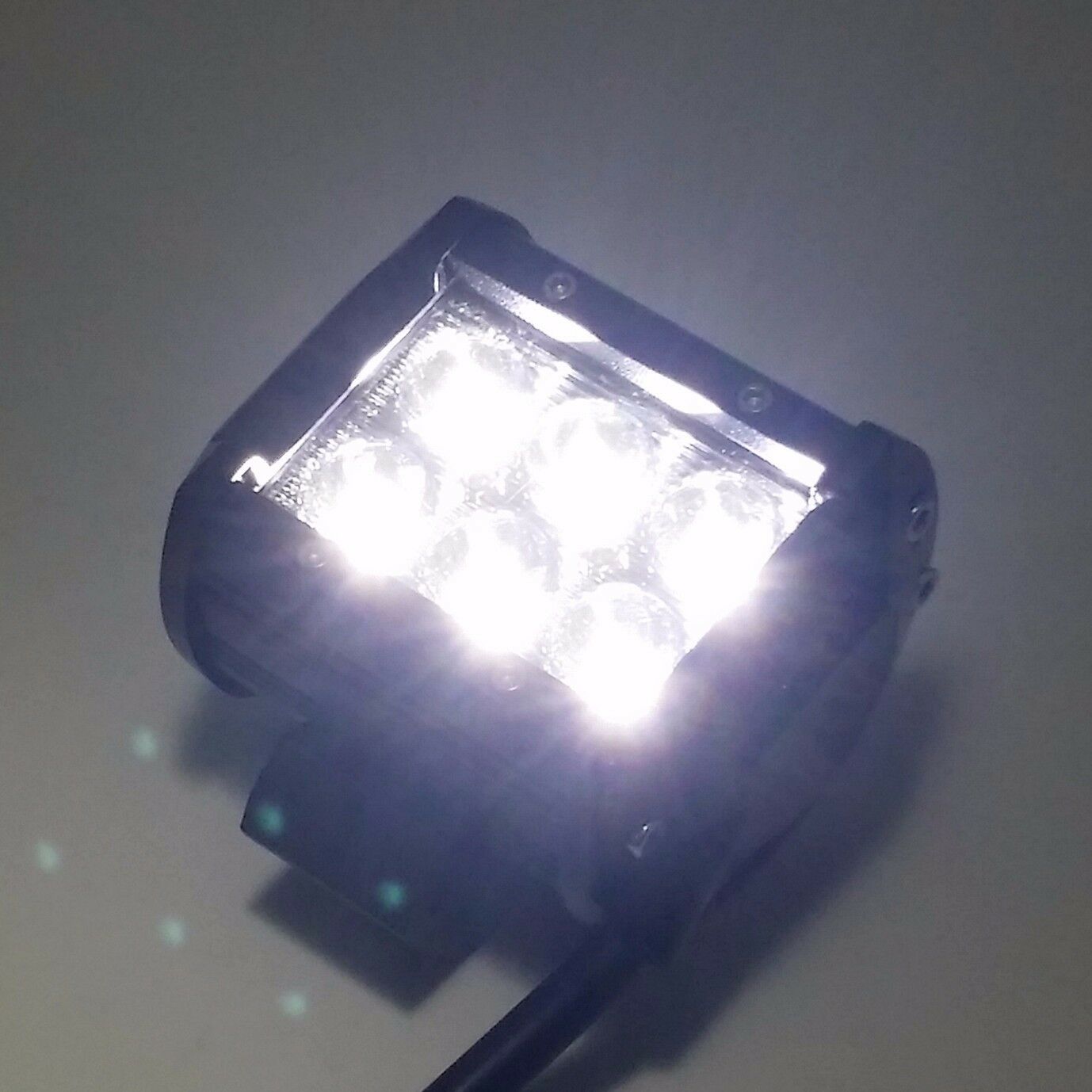 Black Motorbike LED Spot Work Driving Fog Head Light Car Trunk ATV UTV Cruiser