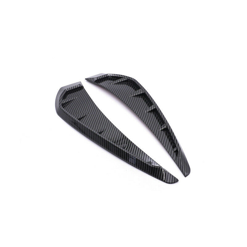 2PCS Car Carbon Fiber Pattern Side Door Fender Vent Air Wing Cover Decorate Trim
