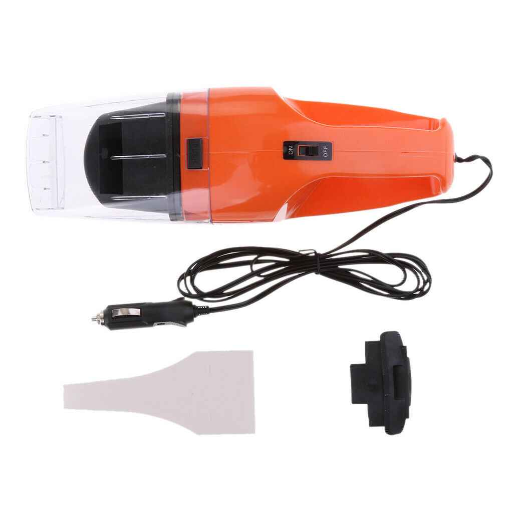 12V Wet+Dry Mini Portable Handheld Vacuum Cleaner for Car Truck Boat Orange