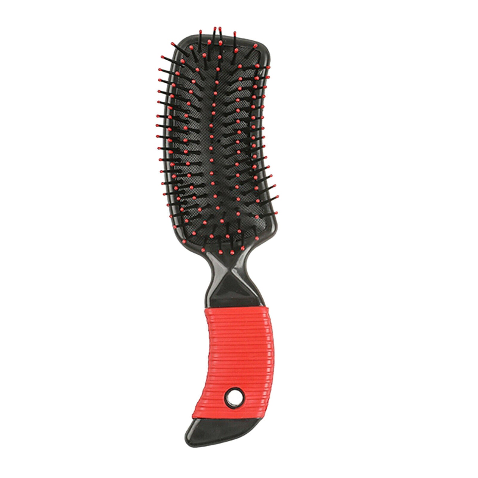 Cushion Hairbrush Massage Comb Brush Detangling Comb for Salon Home Red