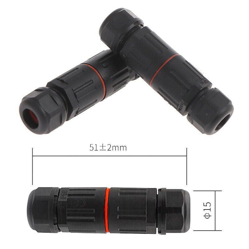 IP68 Industrial Electrical Waterproof Wire cable Connector Outdoor Plug Sock LS