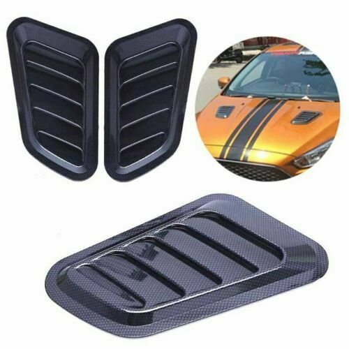 Carbon Fiber Style Universal Car Decor Air Flow Intake Stricker Scoop Vent Cover