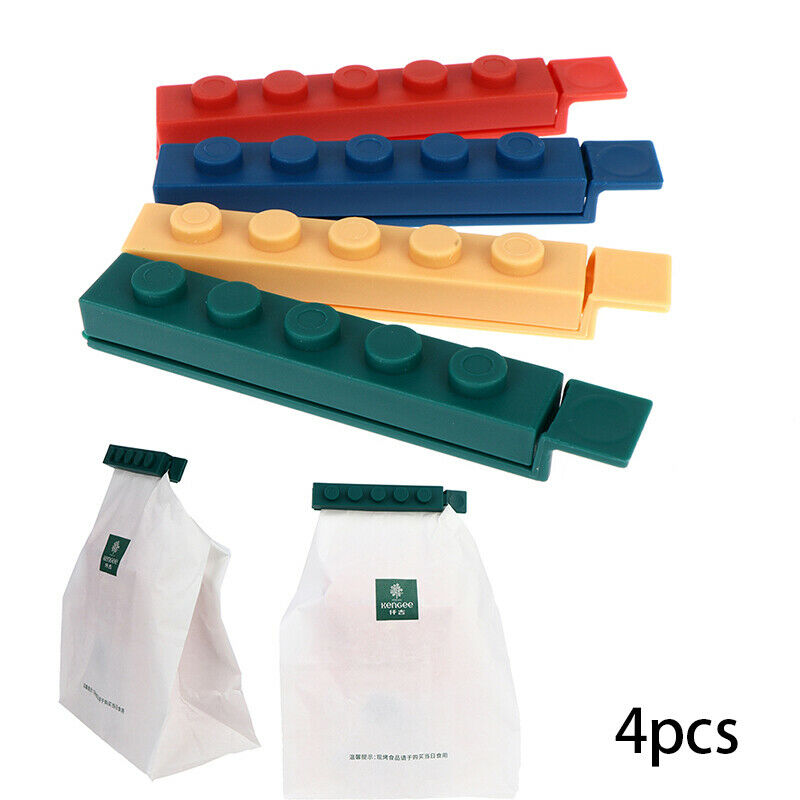 4Pcs Cartoon PP Storage Bag Clip Seal Bags Sealing Rods Home Storage Orga.l8