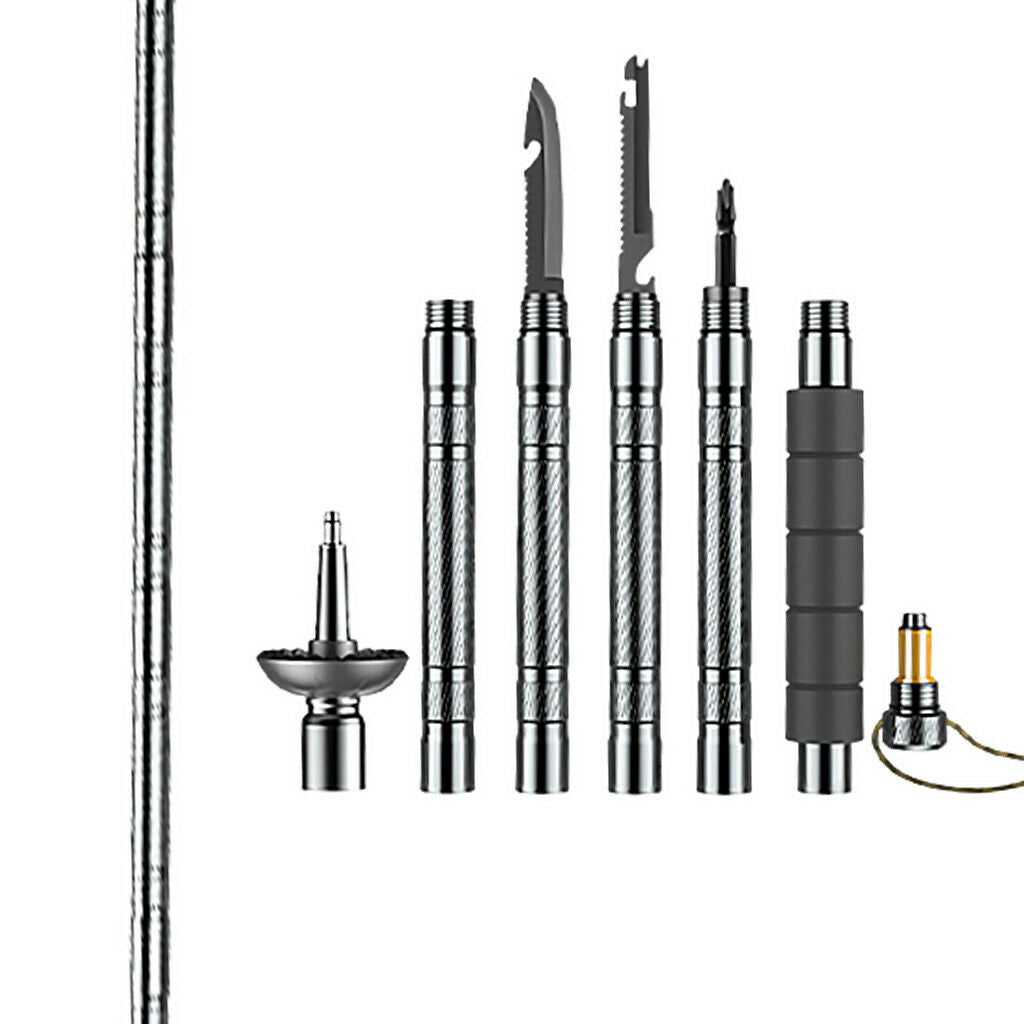 Portable Adjustable Trekking Poles Ultralight Outdoor Walking Hiking Sticks