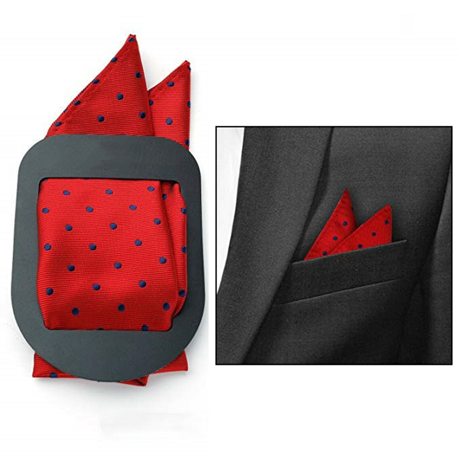 3Pack Pocket Square Holder Keeper Pocket Square Organizer Accessory Black