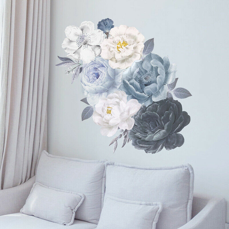 Watercolor Peony Flower Wall Stickers for Living room Bedroom Reading r Tt