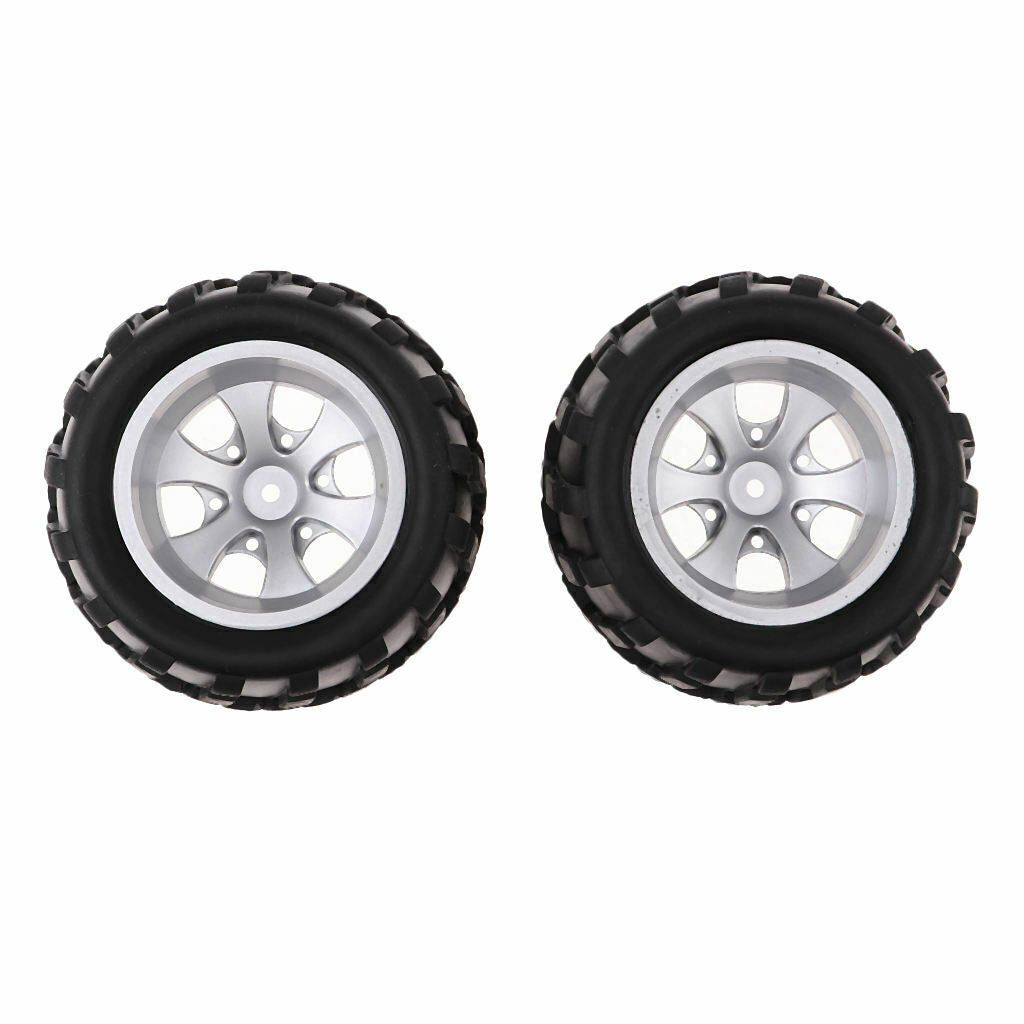 2x 2.5" Right Wheel and Tires for 1:18 Wltoys A979-A RC Car Trucks Parts