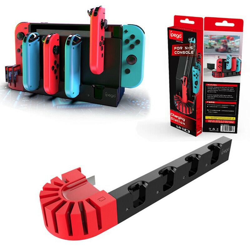 Switch Charger 4 Port For NS Joycons Controller Gamepad Charging Dock Stat JYDF