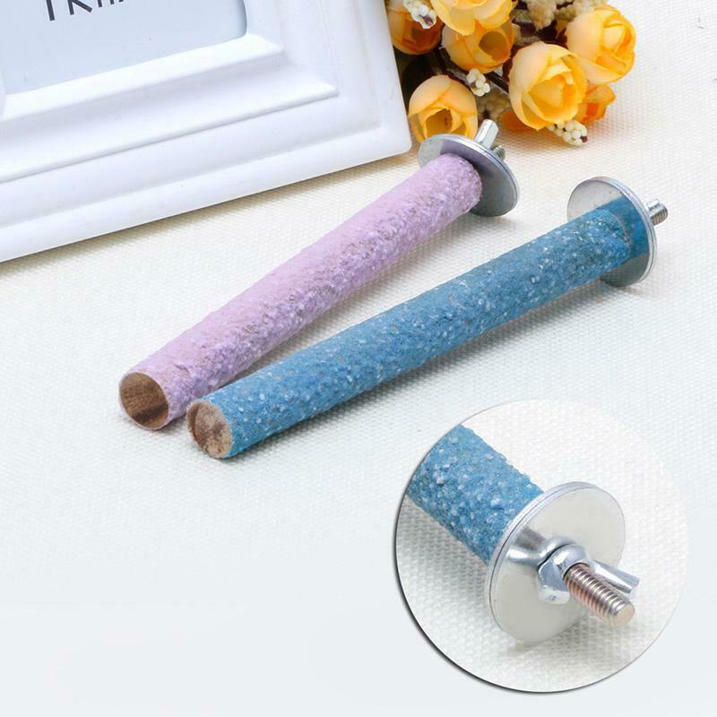 Colorful Pet Bird Parrot Chew Paw Grinding Toys Harness Cage Budgie Clean Tool