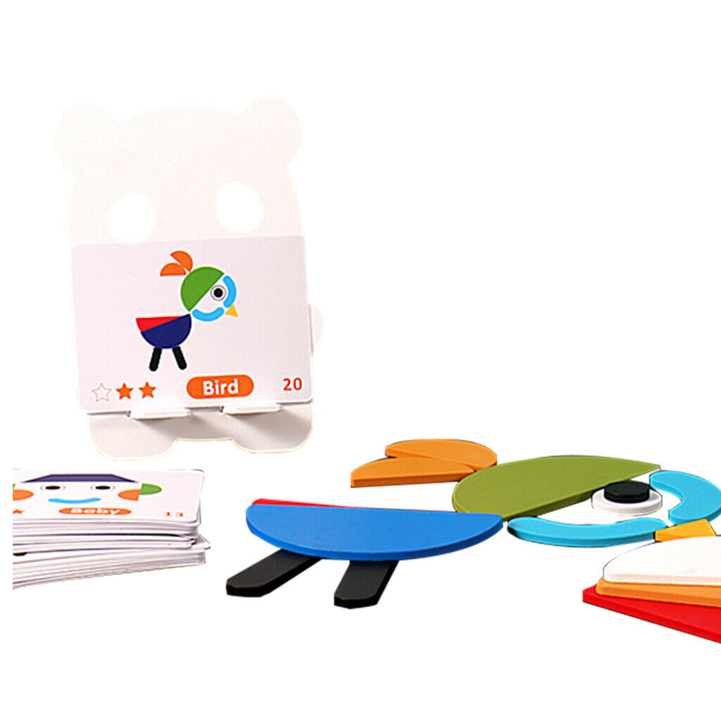 Wooden Jigsaw Puzzles Brain Teaser Building Learning STEM Toys for Kids
