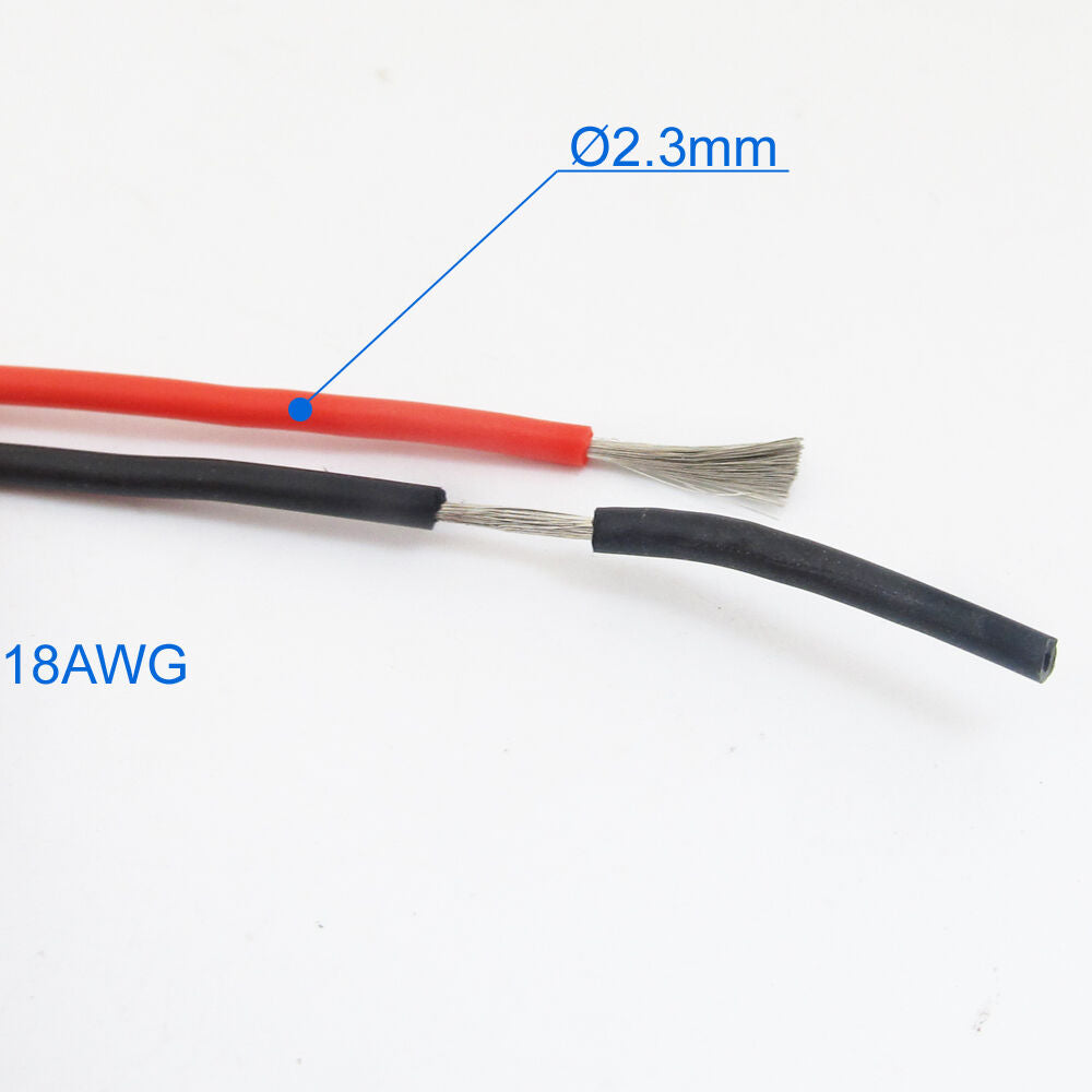 20Meters 18AWG Flexible Soft Silicone Wire Copper RC Electronic Cable red+black
