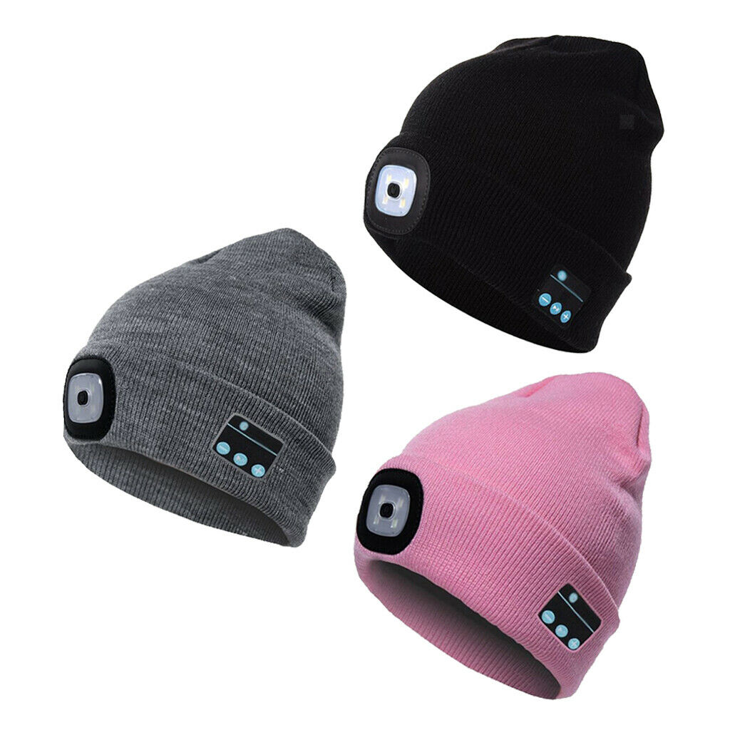 3 lot Bluetooth Beanie Hats Warm Knitted Music Cap with Stereo Headset