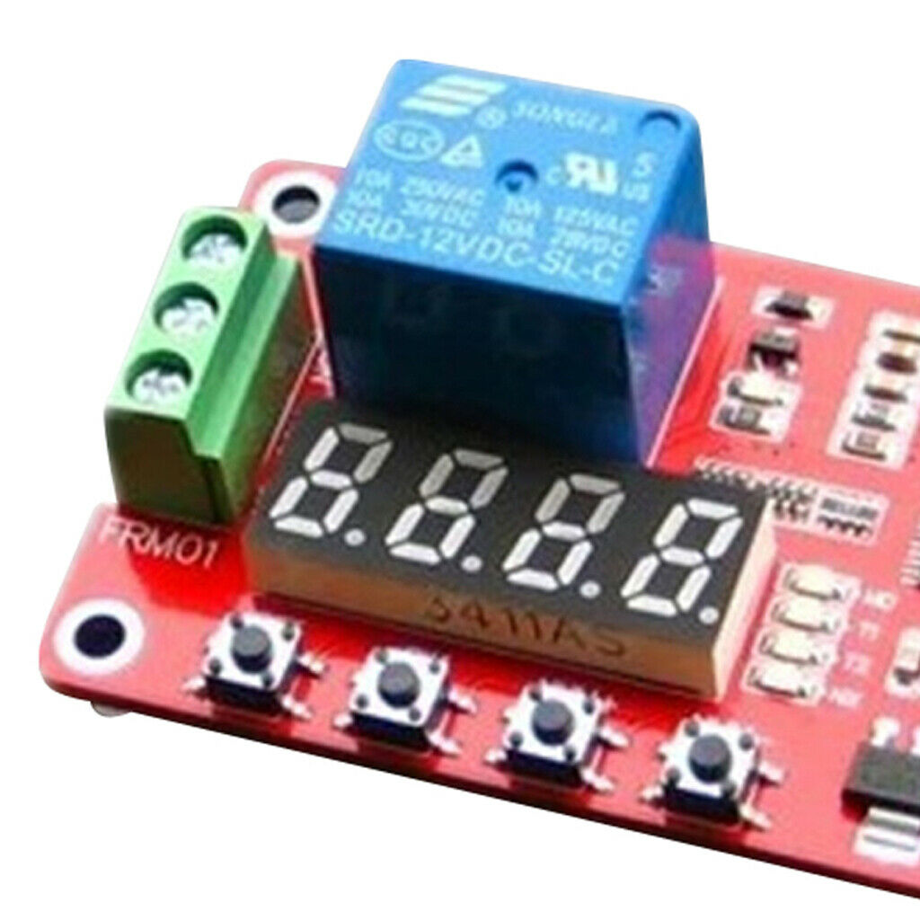 FRM01 12V Multifunction Relay Cycle Timer Module 18 Modes Programmable