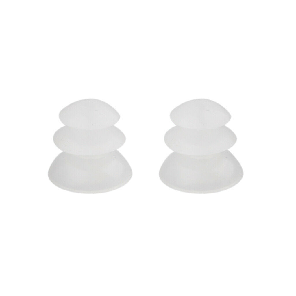 2X Waterproof Earbud In-Ear Earpiece Stereo Swimming for MP3 Radio iPod White
