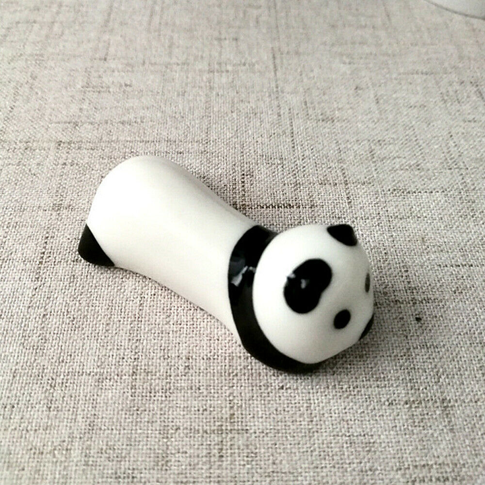 1x Cute Ceramic Panda Chopstick Rack Spoon Fork Rest Table Pen Holder Stand Dec