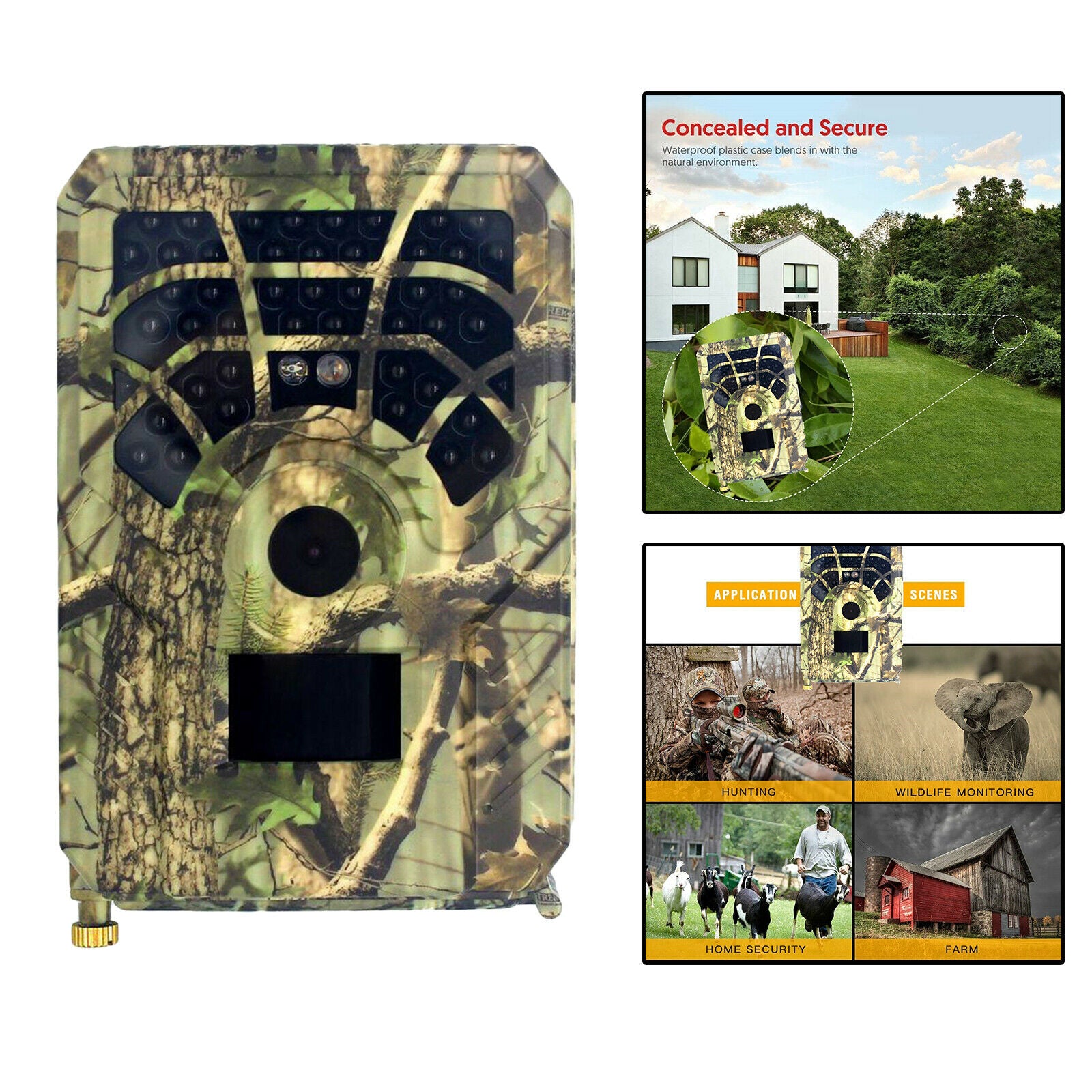 Outdoor HD Hunting Camera Deer Wildlife Scouting Trail Cam Night Vision