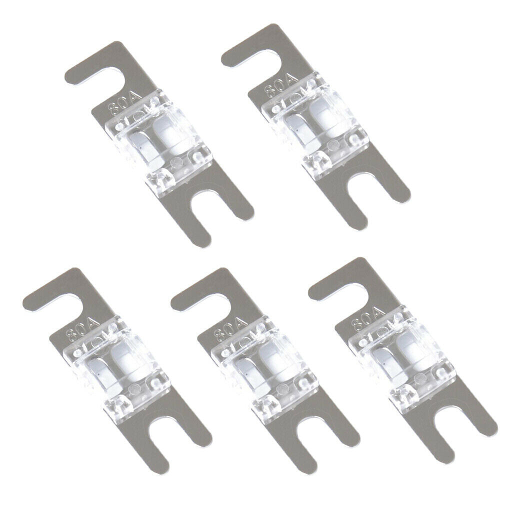 10 Pieces 80A+40A Mini ANL Bolt Fork Fuse Kit Car Audio Circuit Breaker