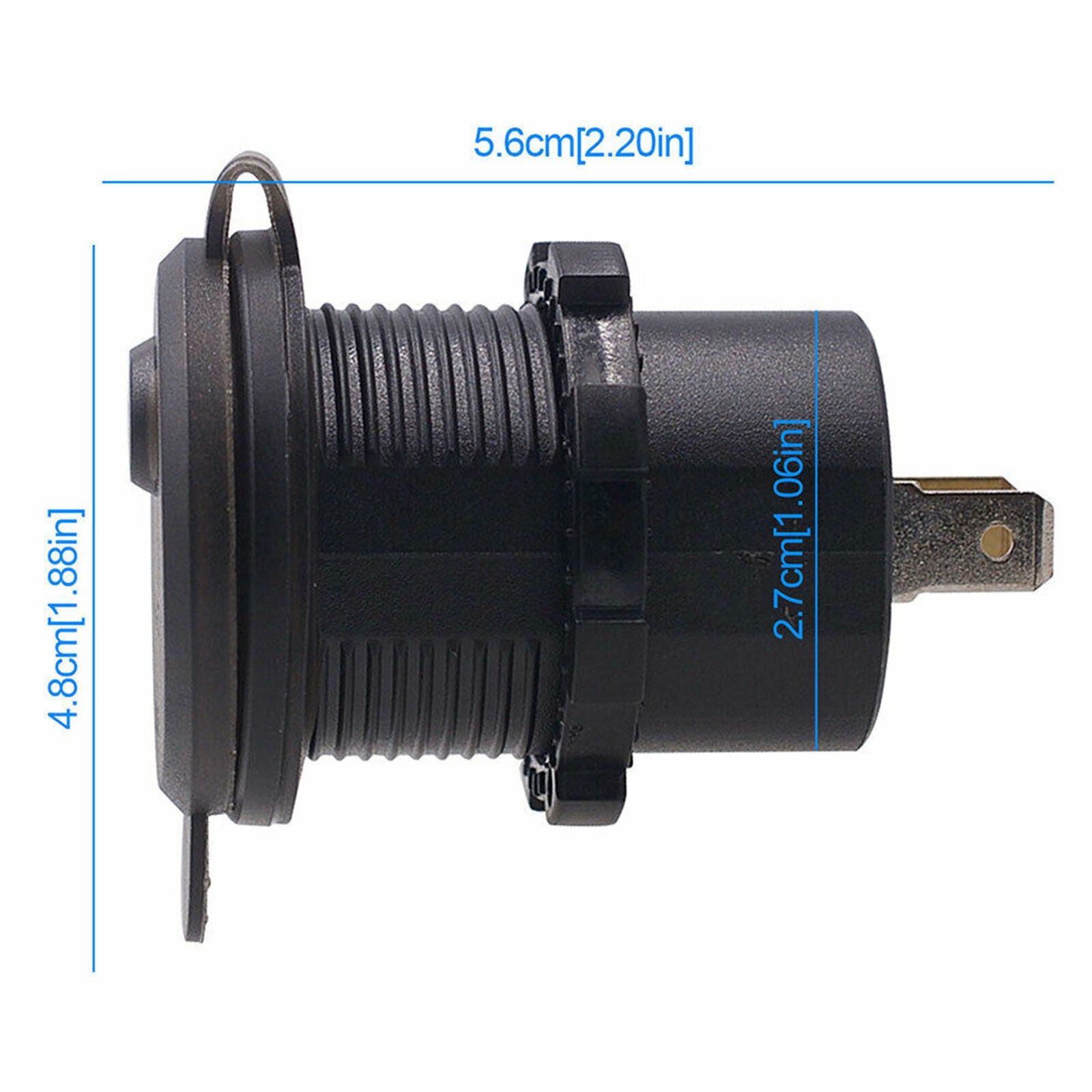 12V/24V USB Fast Charger Socket Outlet On&Off Switch For Car Motorcycle