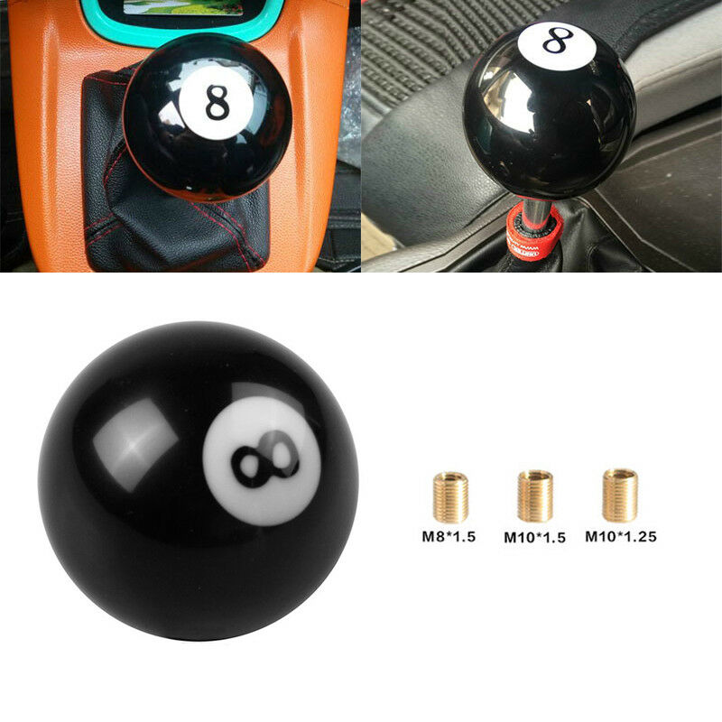 8 Billiard Ball Round Car Manual Gear Shift Knob Universal Shifter Lever Cover