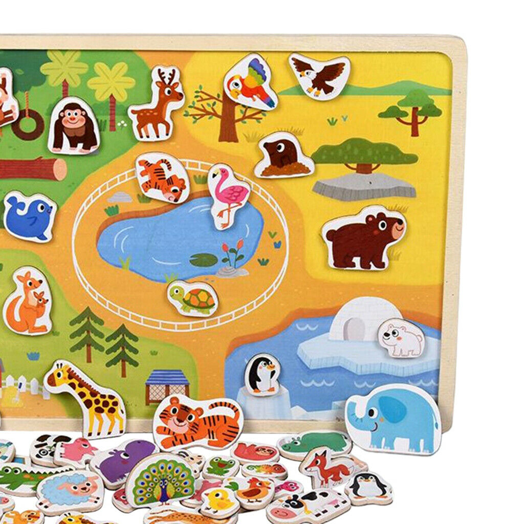 Wooden   Educational Puzzle Toys Animal Jigsaw Puzzles for Preschool