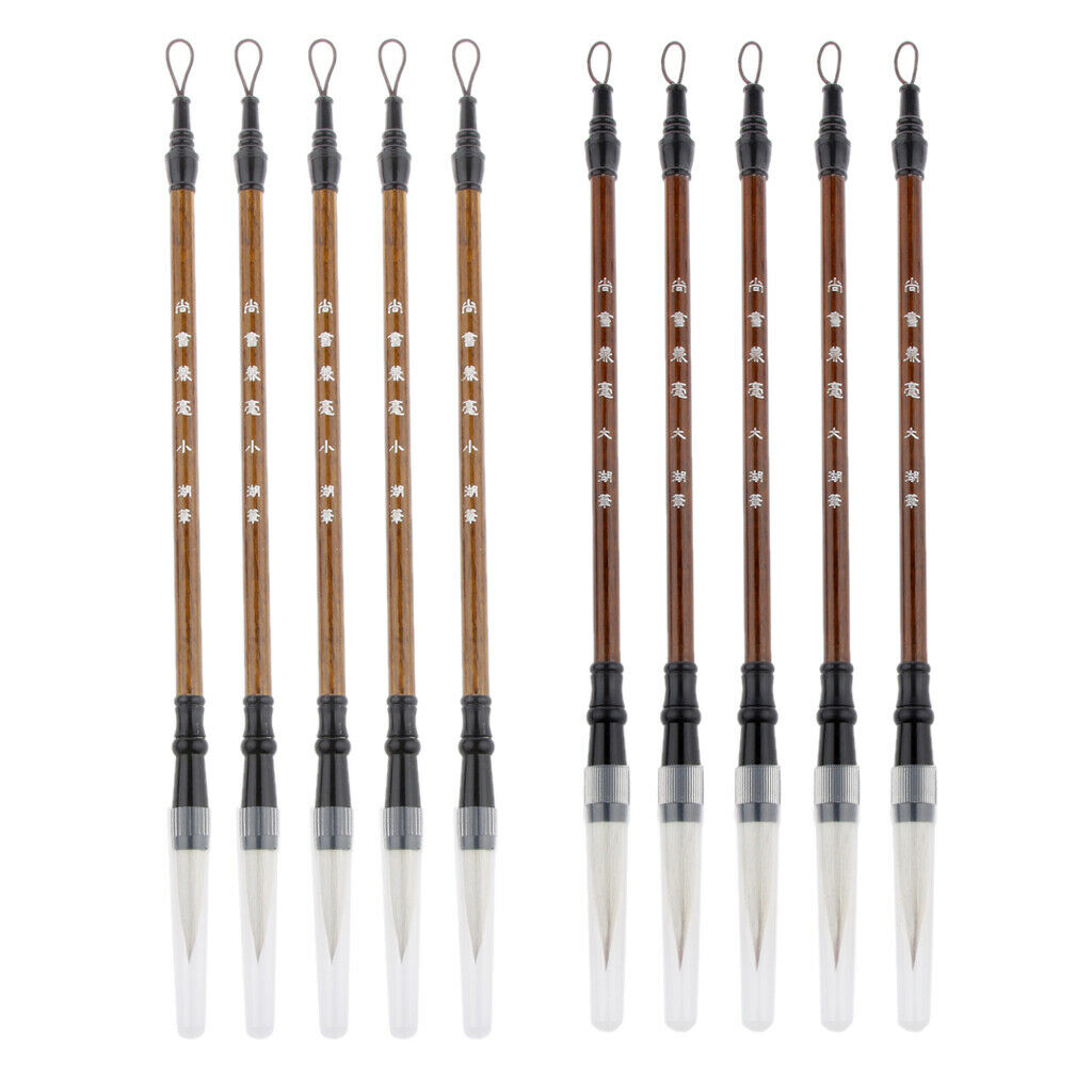10 Pcs Traditional Chinese  Brush Ink Pen for Calligraphy Writing Tool-L,S