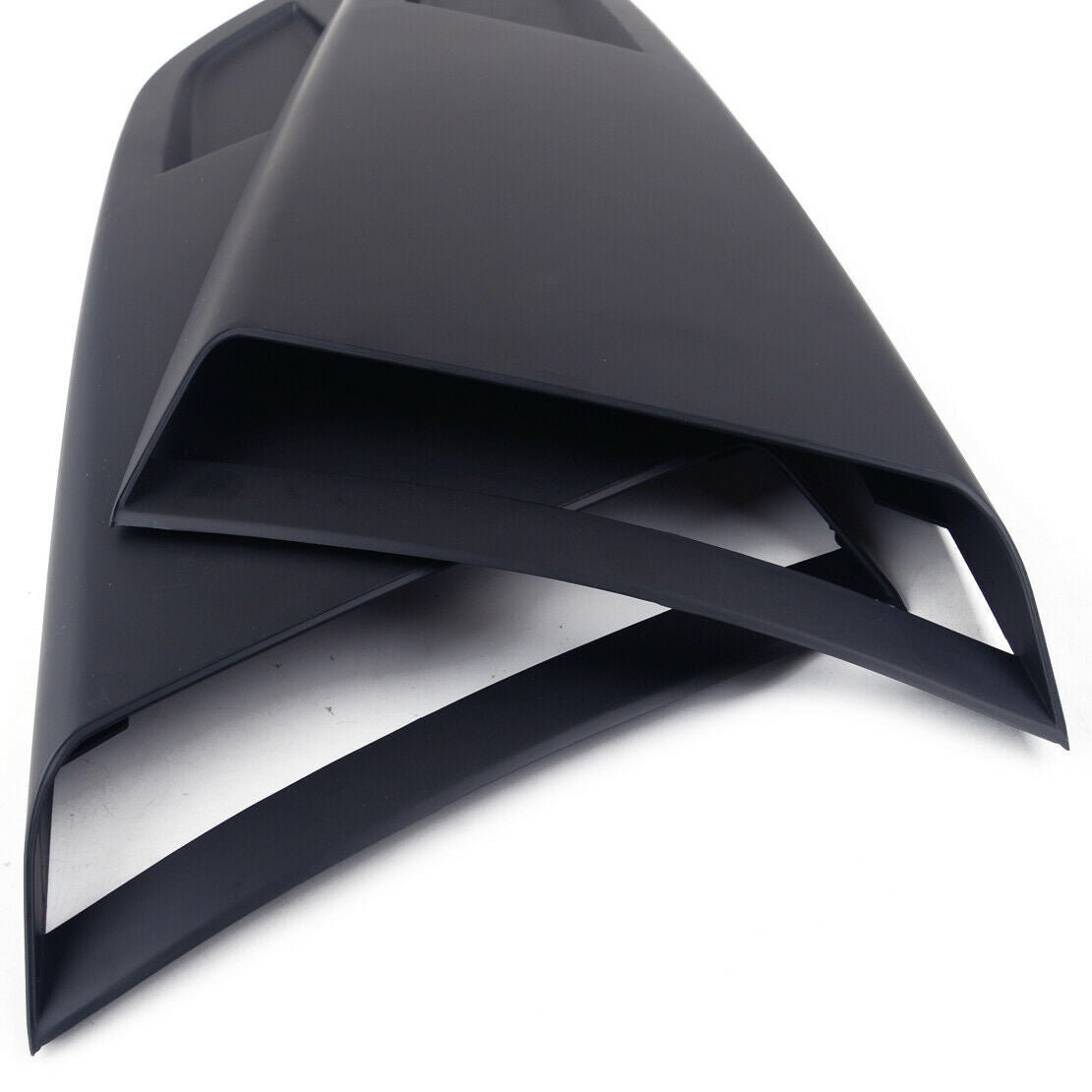 Left & Right Window Rear Louver Vent Cover Fit for Ford Mustang 2015-18 Black as