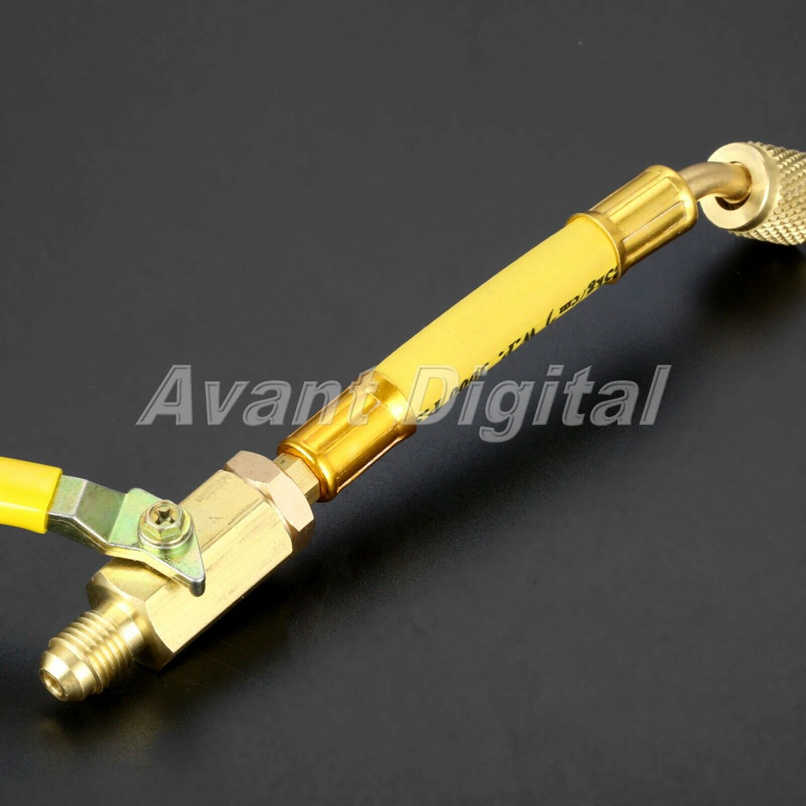 3Pcs 1/4" SAE R134A Refrigerant HVAC AC Charging Hoses with Ball Valve 7"