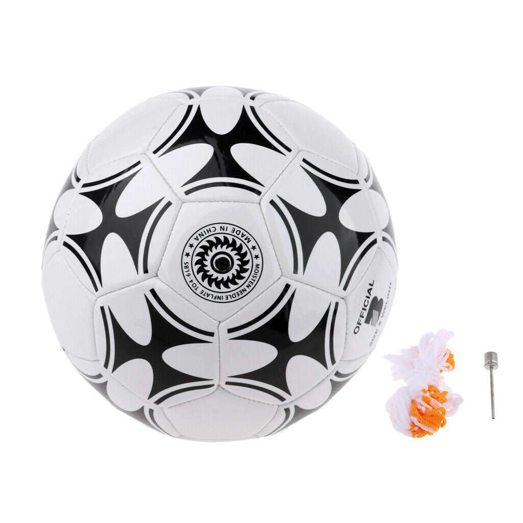 2X Durable Soccer Ball Size 3 Standard Football Training Balls and Carry Net
