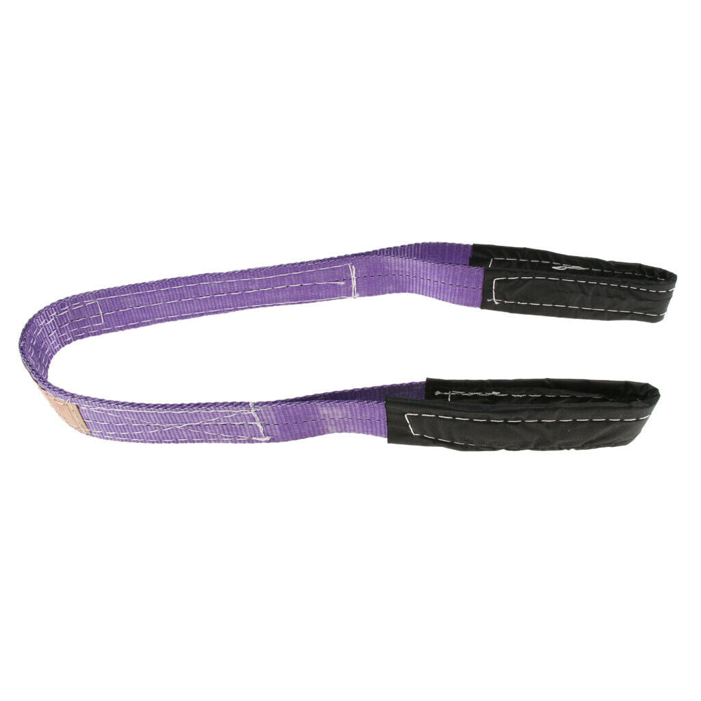 2x 1Meter Lifting Strap Towing Pull Rope 1 Ton Tow Rope Cable Road Recovery