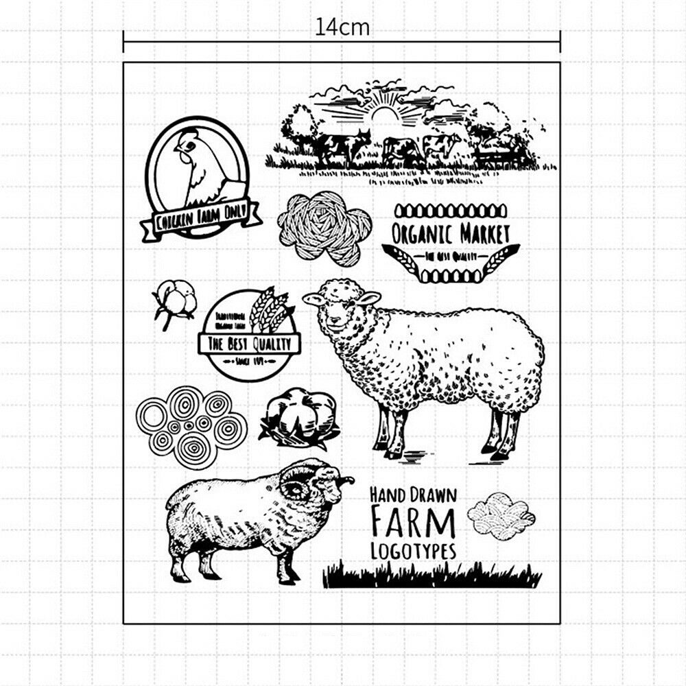 Silicone Clear Stamp Sheep Seal Scrapbooking Embossing Paper Card Album Craft