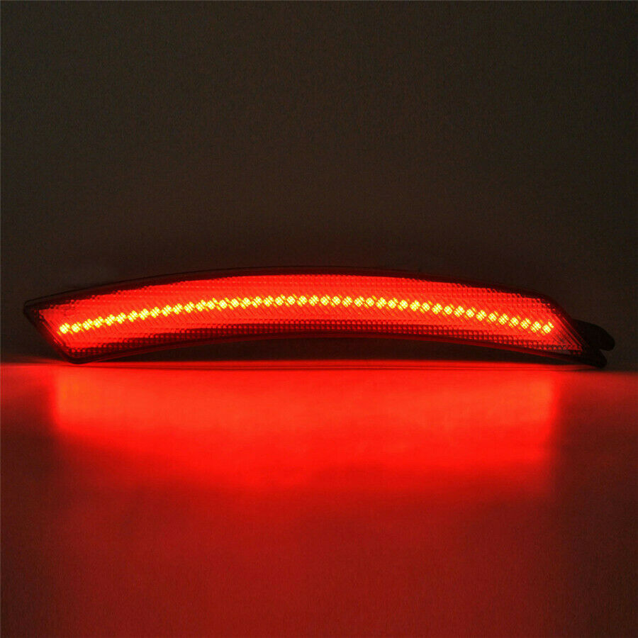 2 Pcs Smoke Color ABS Plastic Approx.110g Rear Fender Red LED Side Marker Light