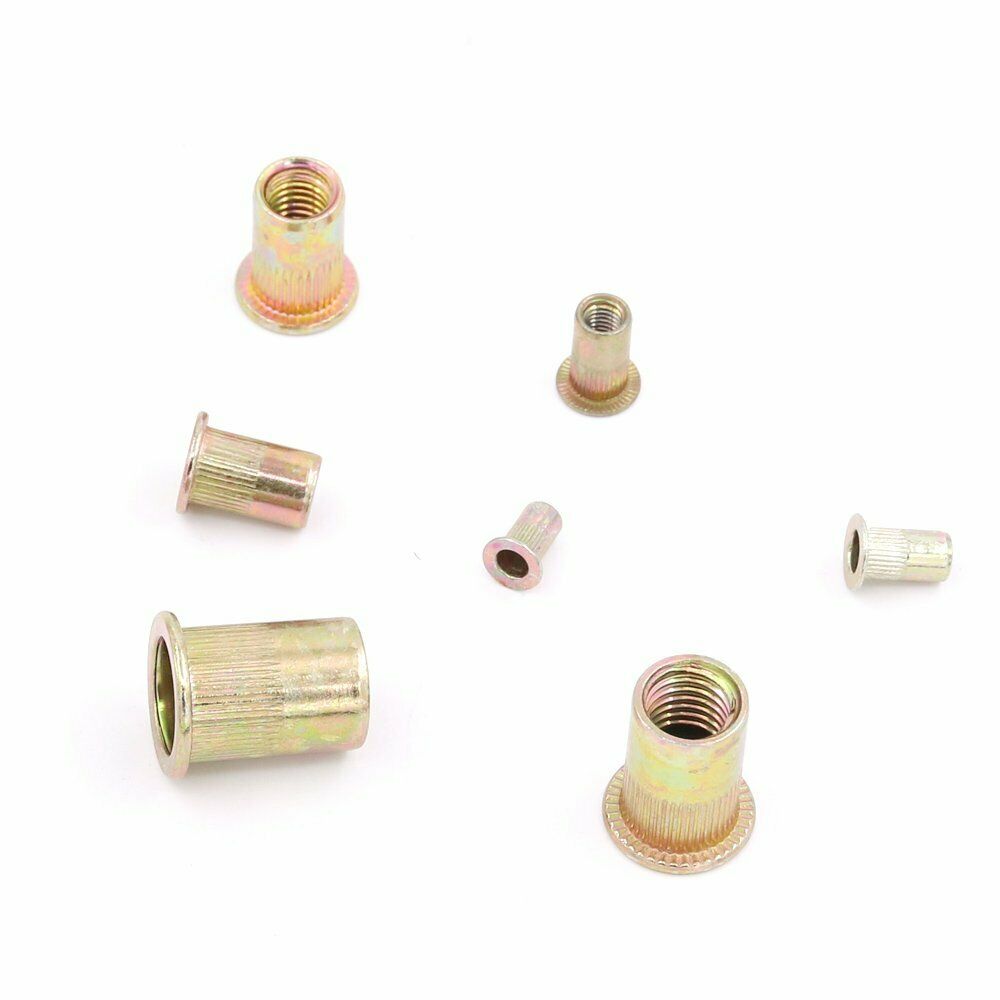 165 Pcs Carbon Steel Rivet Nut Kit Metric Rivnut Nutsert M3 M4 M5 M6 M8 M10 M12