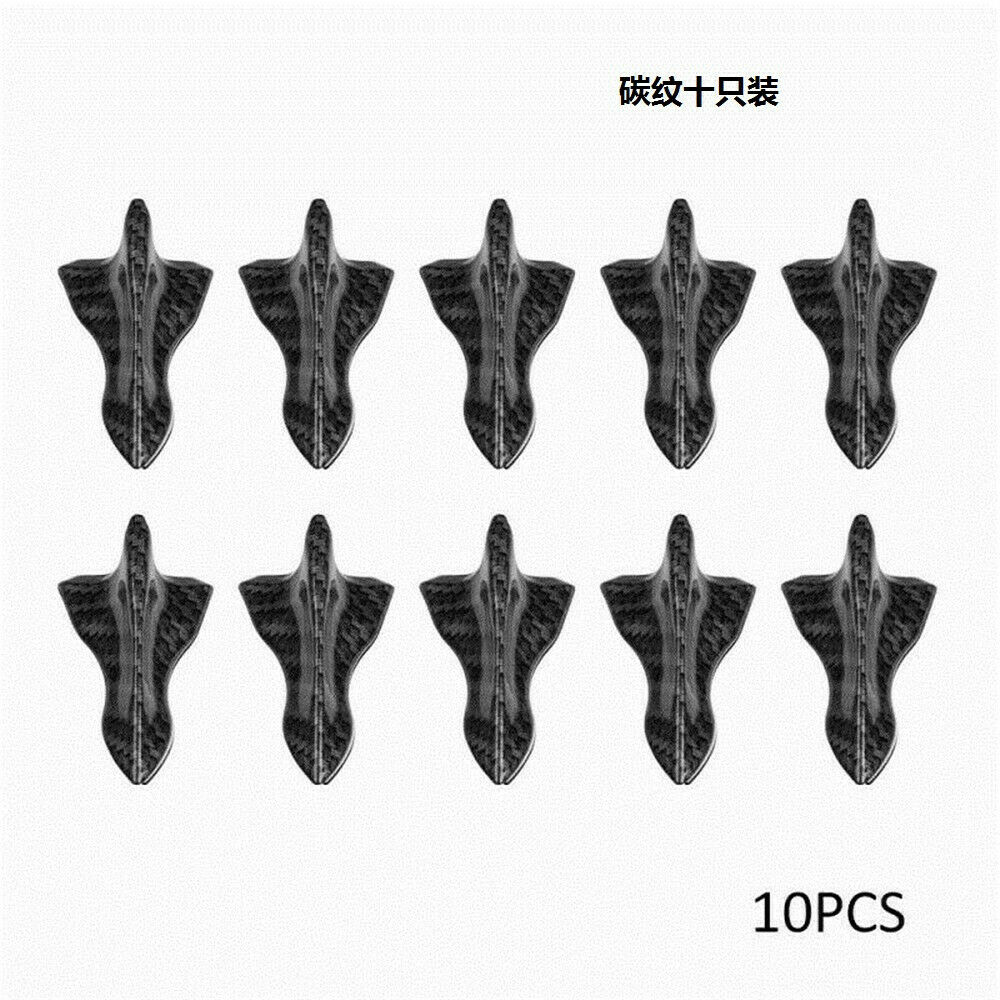 10Pcs/Set Carbon Fiber Shark Fin Diffuser Generator Car Wing Roof Spoiler Bumper
