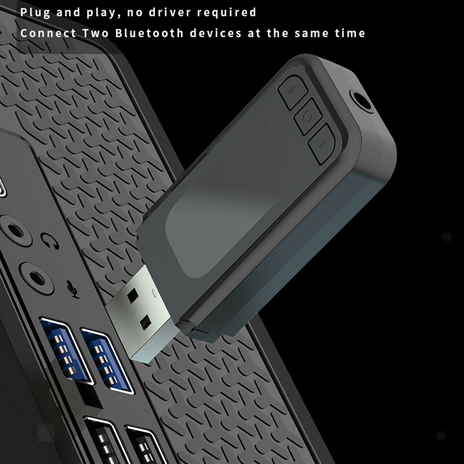 ATS2831 Bluetooth Adapter 5.0 AUX Dual-output Plug and Play Free Drive