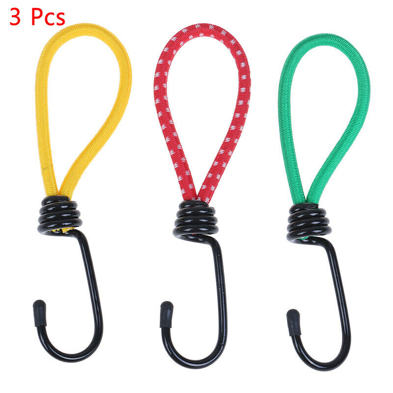 3 Pcs Tent Hook Sturdy Elastic Rope Buckle for Camping Biking Traveling B.l8