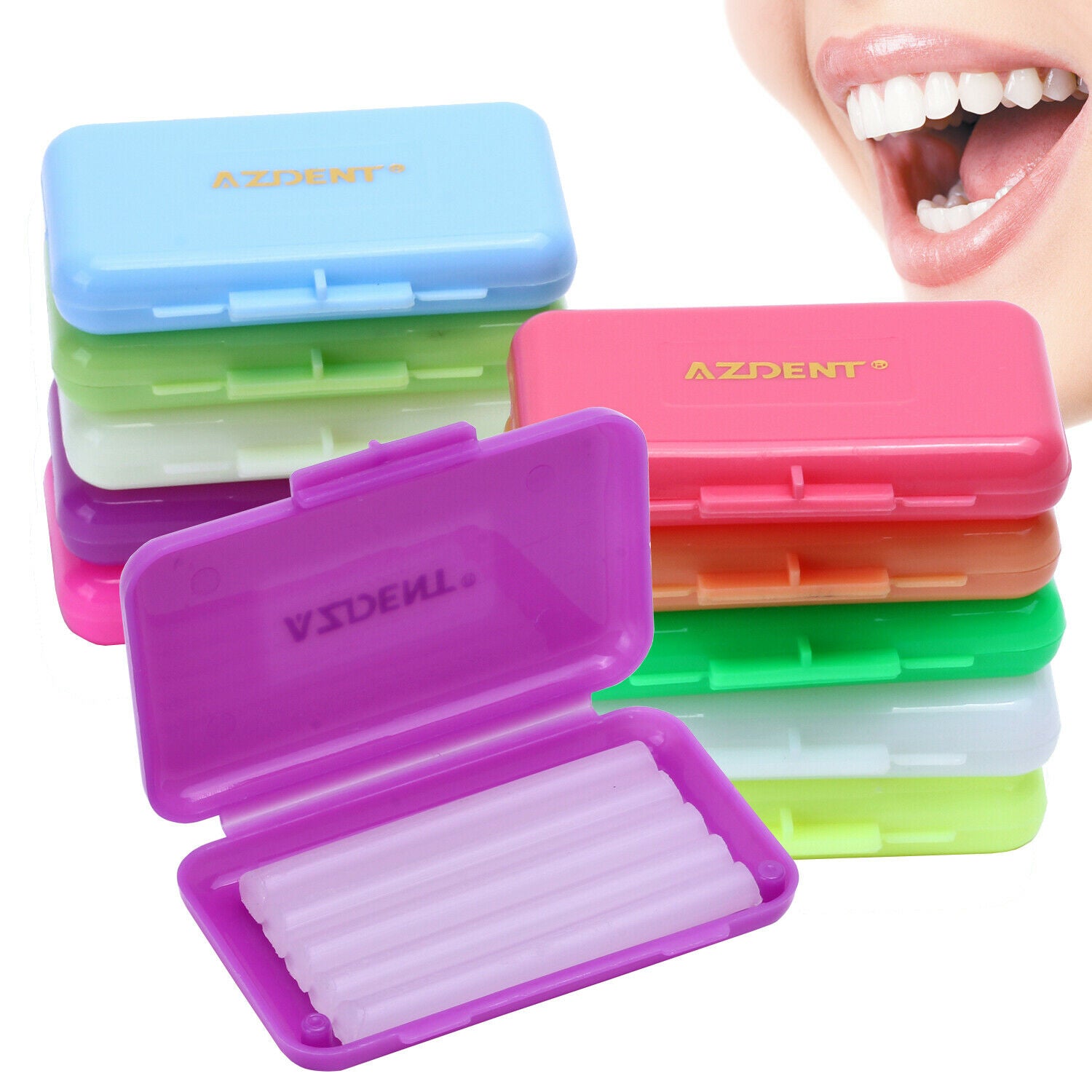 10 Packs Dental Orthodontic Wax Purple Grapes Scent For Bracket Gum Irritation
