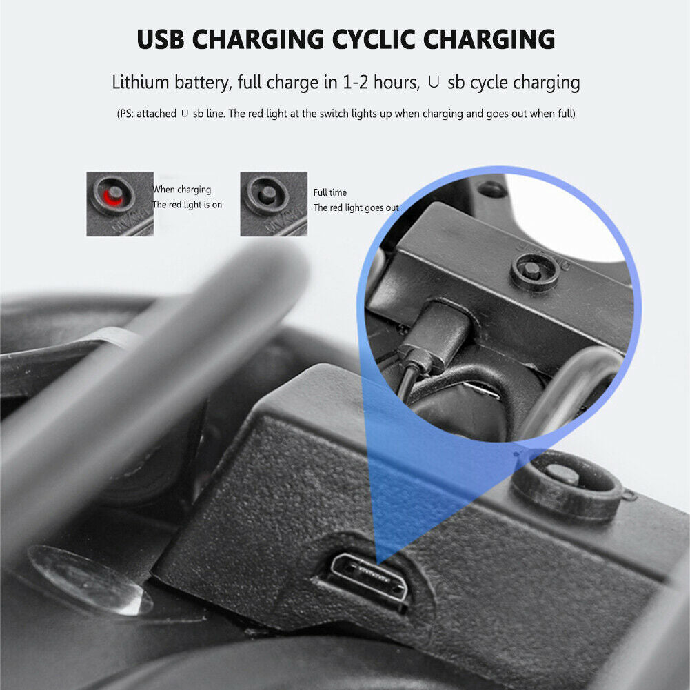 Durable Bicycle Saddle with USB Charging Light MTB Road Bike Seat Cushion