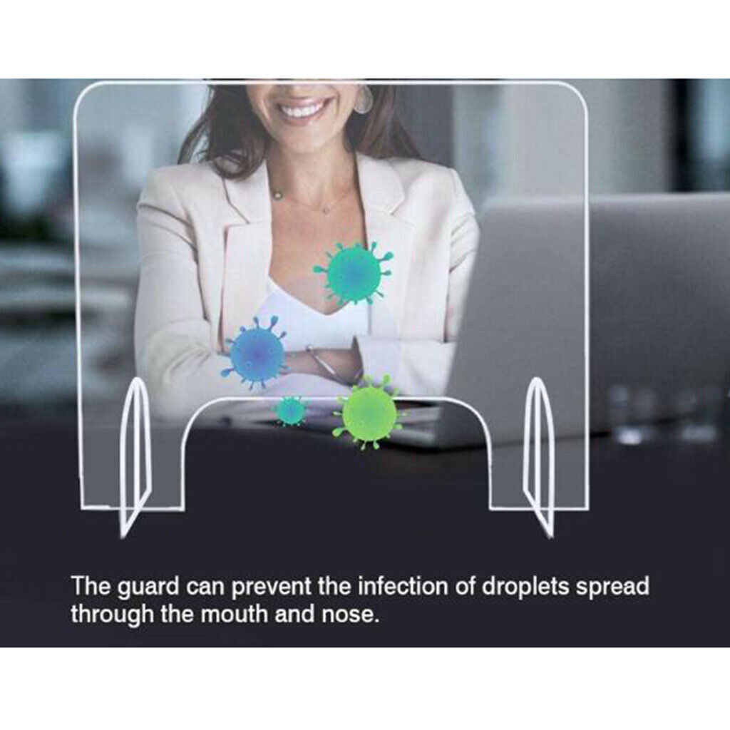 Nail Salon SNEEZE GUARD Acrylic Barrier Desktop Countertop Shield Screen