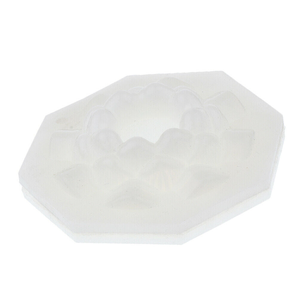 Lotus Flower Shape Candle Mould Soap Mold for DIY Candle Making 5.5x2.7cm