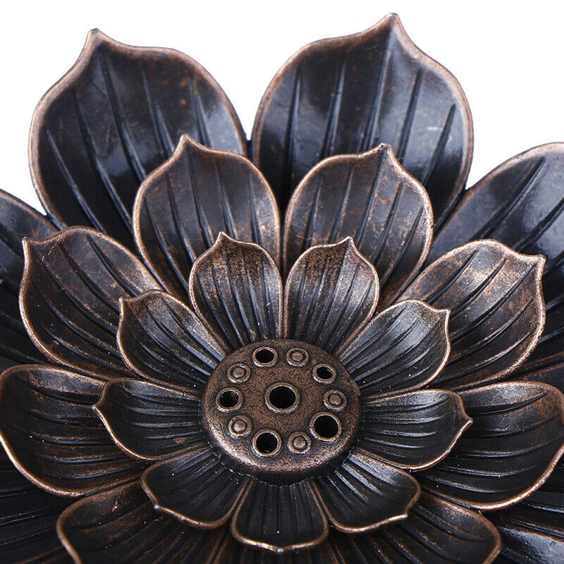 Alloy Incense Burner Stick Holder Plate Burner Plate Buddhism Coil Lotus .l8