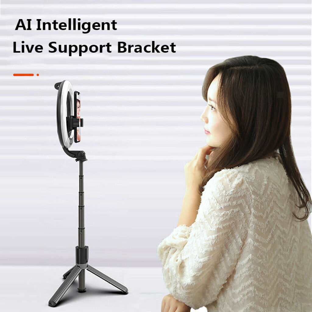 Bluetooth Selfie Stick Tripod With LED Ring Fill Light For 4"~6.2" Cellphone
