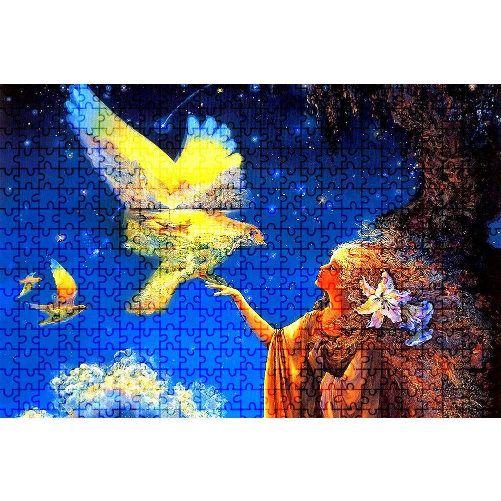 1000pcs DIY Girl and Pigeon Jigsaw Puzzle Children Adults Picture Toys Gift @