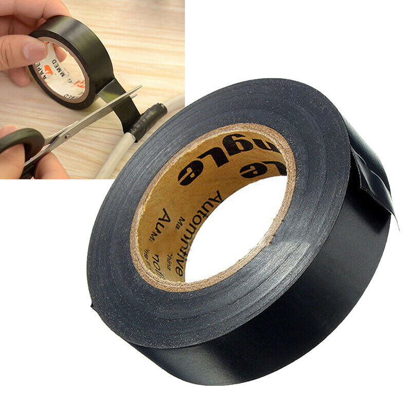Black PVC Insulation Tape 17mm x 25m Electrical Insulating Wide Cable